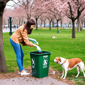 How To Remove Dog Poop with the outdoor dog waste trash can?